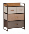 Fabric Chest of Drawers Multi-colored 78.5H x 58W x 29Dcm Solid Metal Frame