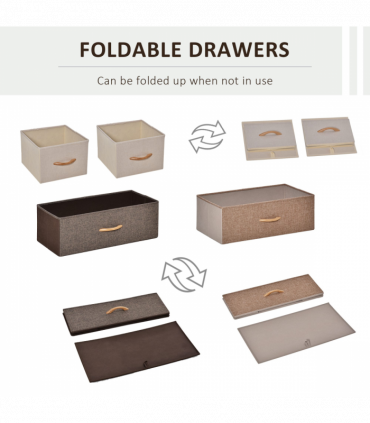 Fabric Chest of Drawers Multi-colored 78.5H x 58W x 29Dcm Solid Metal Frame