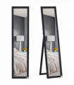 HOMCOM Full Length Mirror, Floor Standing or Wall-Mounted Long Mirror, Black