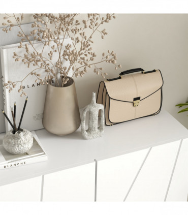 HOMCOM Shoe Storage Cabinet with Soft-Close Hinges and Adjust Shelves, White