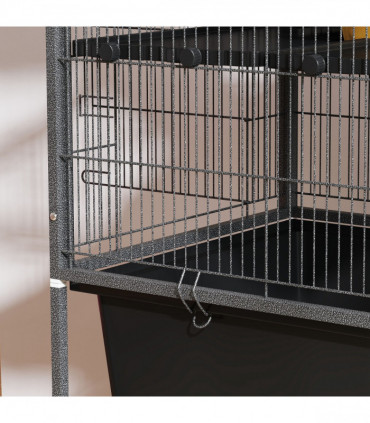 PawHut 5 Levels Rolling Small Animal Cage with Non Slip Cloth Covered Ramps