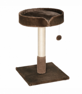 Small Cat Tree for Indoor Cats W/ Sisal Scratching Post Bed Cushion Toy Pawhut