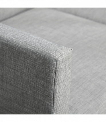 Upholstered Sofa bed Reversible Sectional Sofa Set Sleeper with Footstool