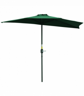 3m Half Parasol Umbrella Metal Frame Crank NO BASE INCLUDED, Green
