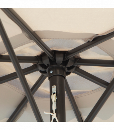 3m Parasol Patio Umbrella,Tilt and CrankLight Grey