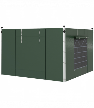 Outsunny 3x3(m) or 3x6m Pop Up Gazebo Side Panels Replacement, 2 Pack, Green