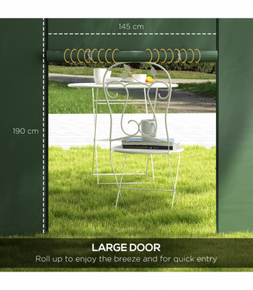 Outsunny 3x3(m) or 3x6m Pop Up Gazebo Side Panels Replacement, 2 Pack, Green