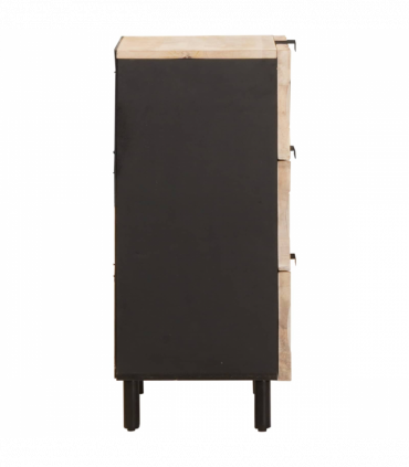 vidaXL Sideboard White Wash Finish 40 x 33.5 x 75 cm Solid Mango Wood