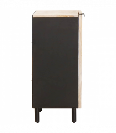 vidaXL Sideboard White Wash Finish 40 x 33.5 x 75 cm Solid Mango Wood