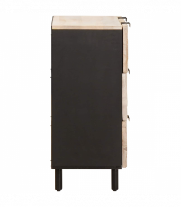 vidaXL Sideboard White Wash Finish 60 x 33.5 x 75 cm Solid Mango Wood