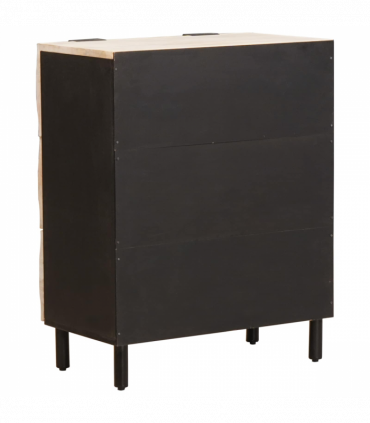 vidaXL Sideboard White Wash Finish 60 x 33.5 x 75 cm Solid Mango Wood