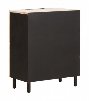 vidaXL Sideboard White Wash Finish 60 x 33.5 x 75 cm Solid Mango Wood