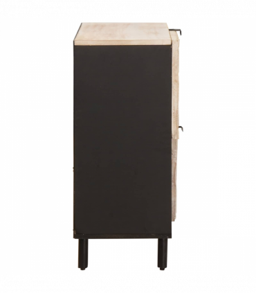 vidaXL Sideboard White Wash Finish 80 x 33.5 x 75 cm Solid Mango Wood