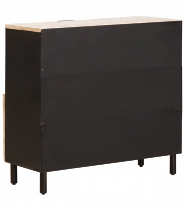 vidaXL Sideboard White Wash Finish 80 x 33.5 x 75 cm Solid Mango Wood