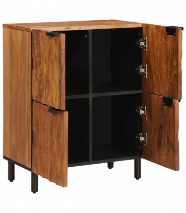 vidaXL Sideboard with Storage Acacia Brown Finish 60 x 33.5 x 75 cm