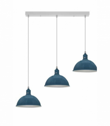 Industrial Vintage Loft Kitchen Bar 3 Lights Fittings Ceiling Lights Chandelier 21cm Dome Metal Light Shade