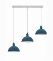 Industrial Vintage Loft Kitchen Bar 3 Lights Fittings Ceiling Lights Chandelier 21cm Dome Metal Light Shade