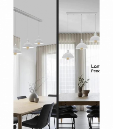 Industrial Vintage Loft Kitchen Bar 3 Lights Fittings Ceiling Lights Chandelier 21cm Dome Metal Light Shade