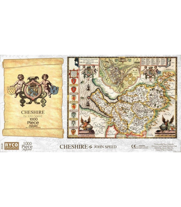 Cheshire Historical Map 1000 Piece Jigsaw Puzzle (1610)