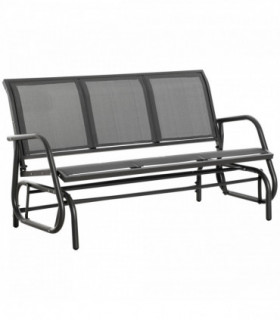 Outsunny 3-Seat Glider Rocking Chair for 3 People Garden Bench Grey