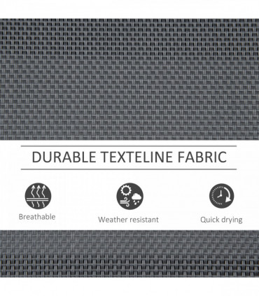 Outsunny 3-Seat Glider Rocking Chair for 3 People Garden Bench Grey