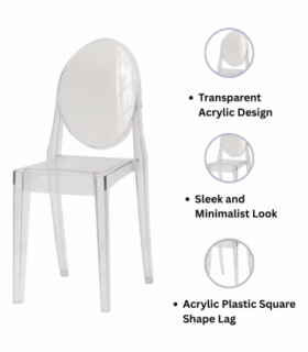 GHOST CLEAR PLASTIC CHAIR DINING CHAIR