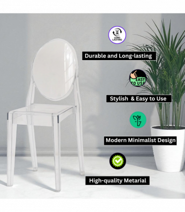 GHOST CLEAR PLASTIC CHAIR DINING CHAIR