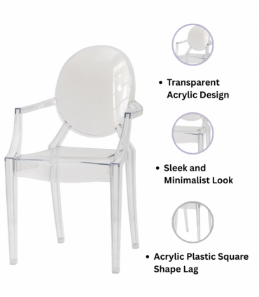 GHOST CLEAR PLASTIC CHAIR ARMCHAIR