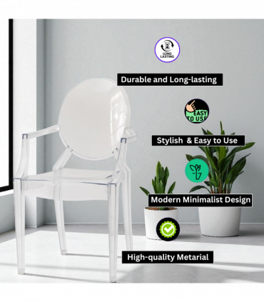 GHOST CLEAR PLASTIC CHAIR ARMCHAIR
