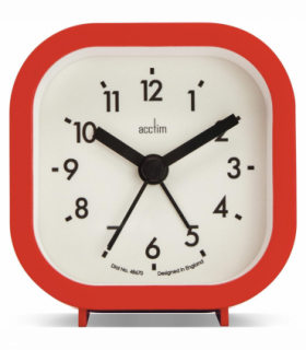 Acctim Robyn Mini Bedside Red Alarm Clock 16304