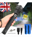 USB Recharge LED Flashlight 3 Lighting Modes Outdoor Camping Hiking Flashlight Work Light