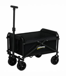 Outsunny 41L Festival Trolley, 60kg Heavy Duty Folding Trolley Cart, Black