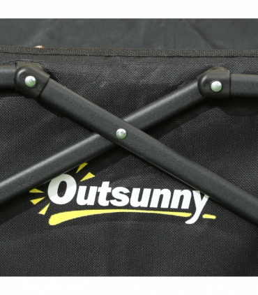 Outsunny 41L Festival Trolley, 60kg Heavy Duty Folding Trolley Cart, Black
