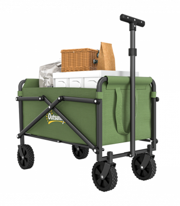 Outsunny 41L Festival Trolley, 60kg Heavy Duty Folding Trolley Cart, Green