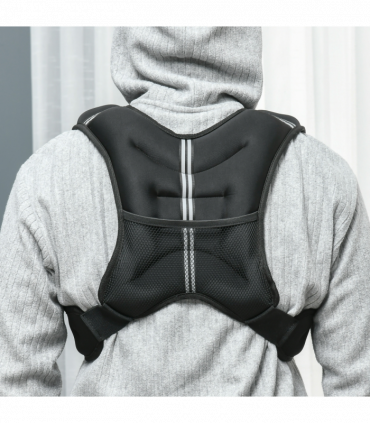 HOMCOM 5KG Weighted Vest with Adjustable Straps, Pocket, Reflective Strips