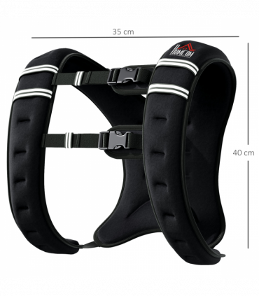 HOMCOM 5KG Weighted Vest with Adjustable Straps, Pocket, Reflective Strips