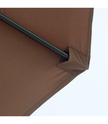 3(m) Patio Umbrella Outdoor Sunshade Canopy w/ Tilt & Crank Coffee