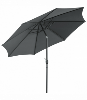 3(m) Patio Umbrella Outdoor Sunshade Canopy w/ Tilt & Crank Dark Grey