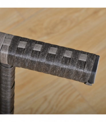 6PC Garden Rattan Corner Dining Sofa 7-seater Wicker Table Foot Stool - Grey