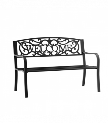 126Lx60Wx85H cm Steel Bench-Black