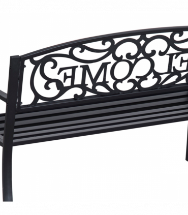 126Lx60Wx85H cm Steel Bench-Black