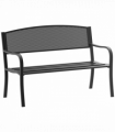 2 Person Garden Bench, Steel-Black
