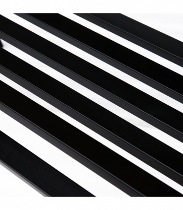 2 Person Garden Bench, Steel-Black