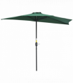 Metal Green Half Round Umbrella Parasol 269cm x 138cm x 236cm 2.7m
