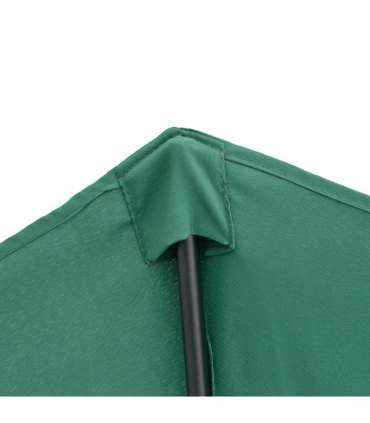 Metal Green Half Round Umbrella Parasol 269cm x 138cm x 236cm 2.7m
