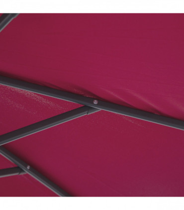 3m Banana Hanging Umbrella Garden Parasol-Red