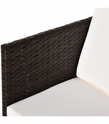 5 P? Rattan Set-Brown/Creamy White