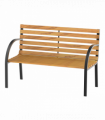 Garden Bench, 122Lx60Wx80H cm-Steel/Wood