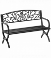 Garden Bench, Steel-Black