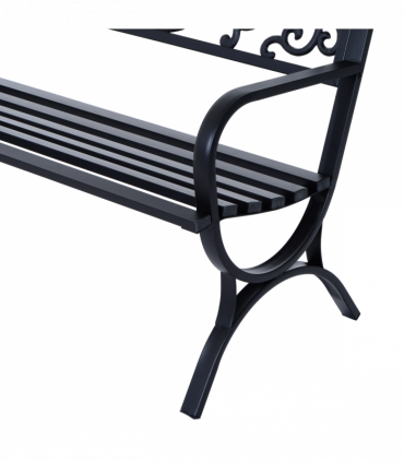 Garden Bench, Steel-Black
